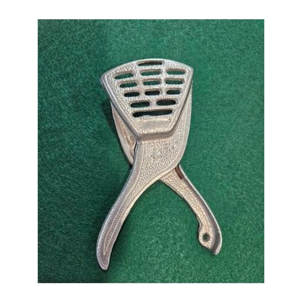 Vintage 1950s Retro Lemon and Lime Silver Cast Aluminum Squeezer Juicer